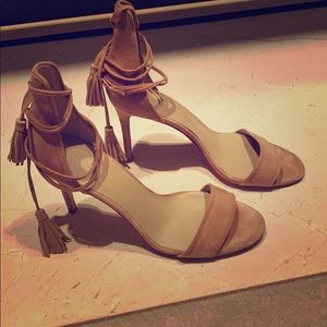 Strappy Suede Sandals.